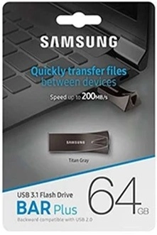 فلش مموری سامسونگ مدل BAR Plus USB 3.1 ظرفیت 64 گیگابایت