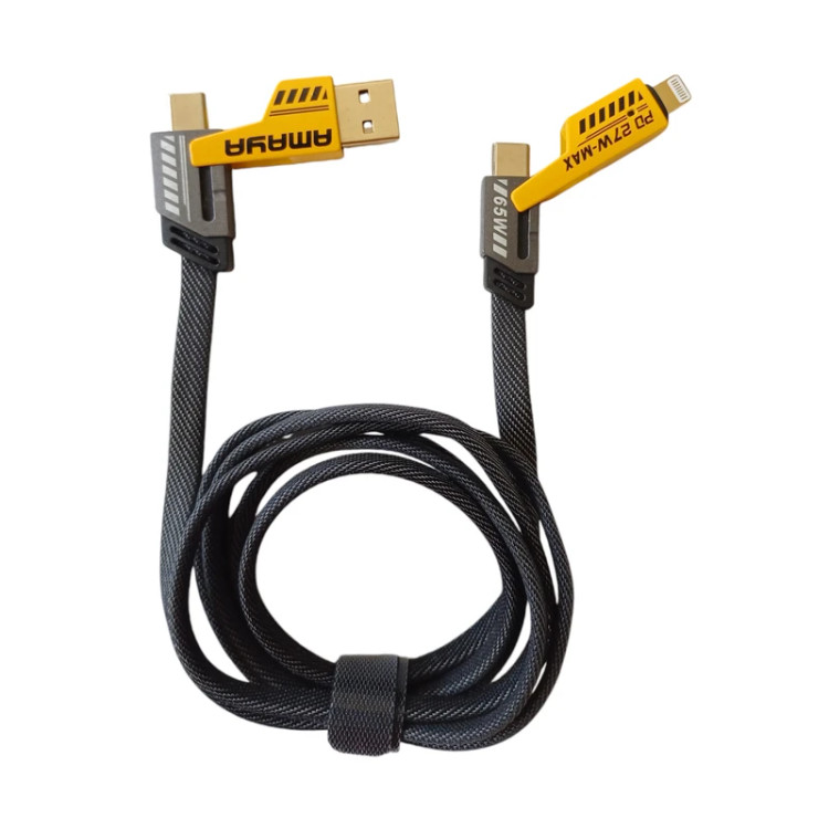 کابل شارژ سریع و دیتا چند کاره 4in1 Lightning, Type-C, Pro, PD