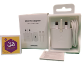 شارژر سوپر فست سامسونگ 25 وات تایپ سی اصل ویتنام با کابل و ضمانت مادام العمر (حک شده با لیزر روی کالا)