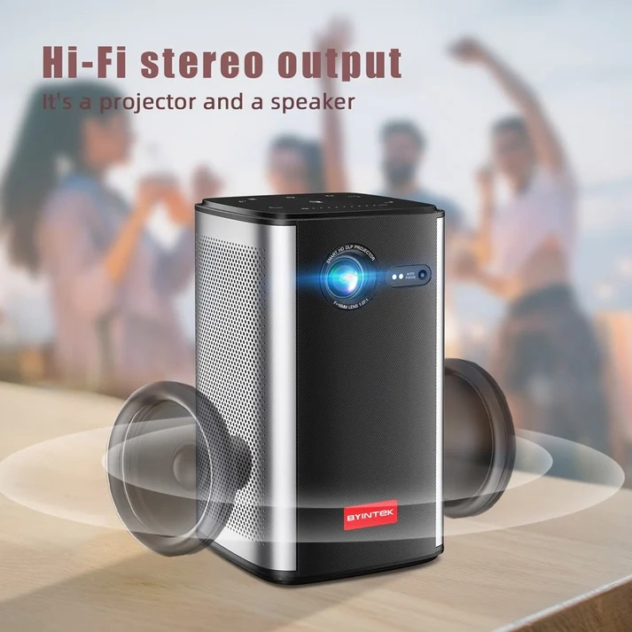پروژکتور هوشمند BYINTEK p70 قابل حمل و شارژی به همراه کیف و سه پایه