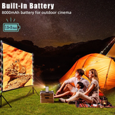 پروژکتور هوشمند BYINTEK p70 قابل حمل و شارژی به همراه کیف و سه پایه