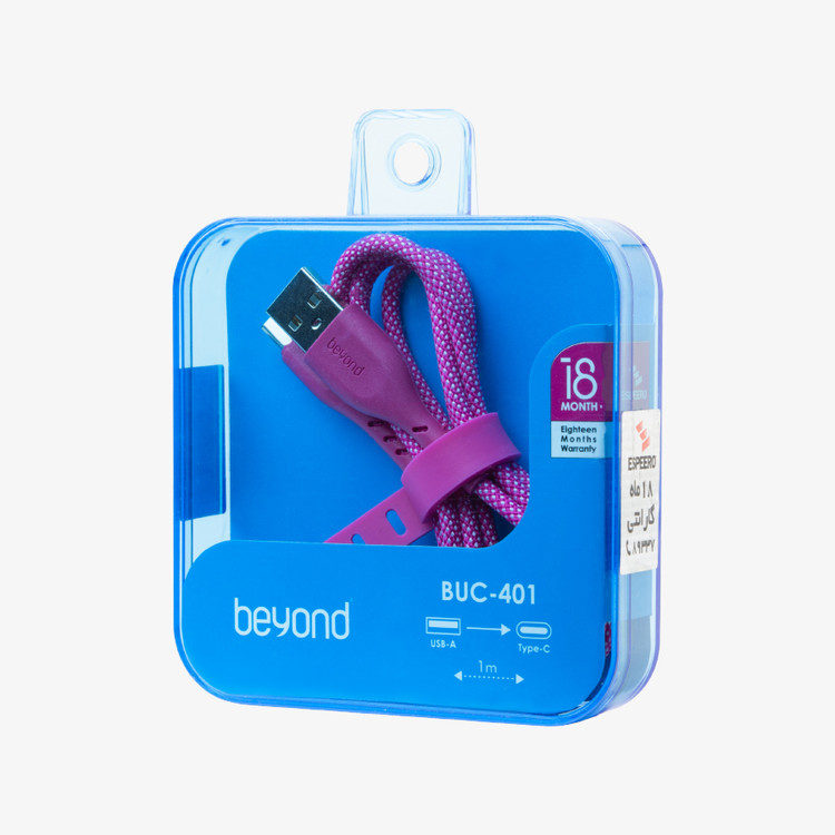 کابل تایپ سی بیاند BUC-401 صورتی