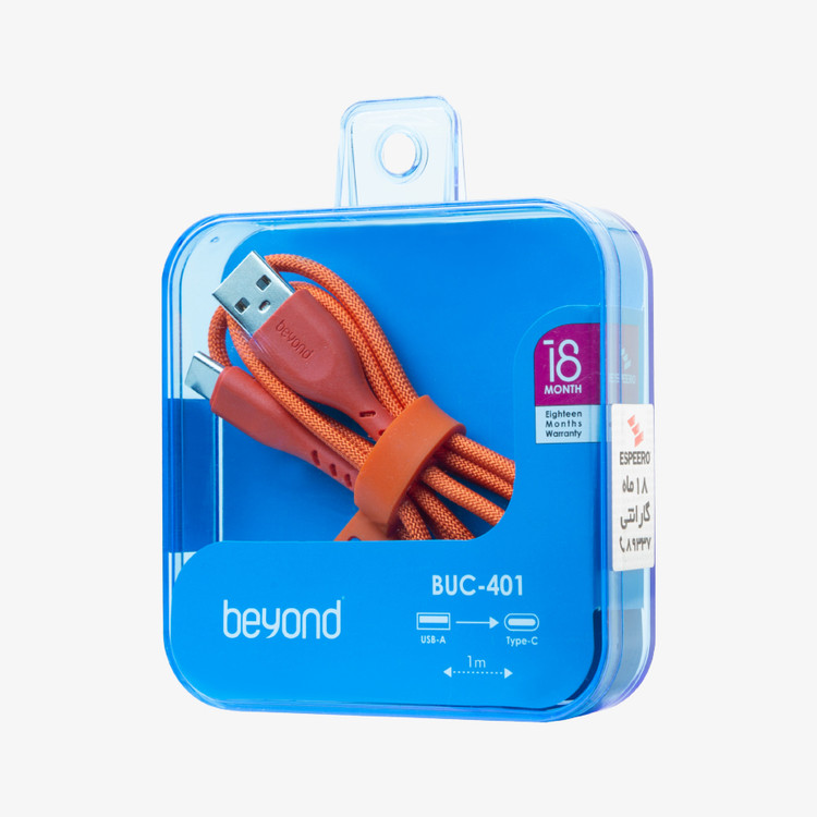 کابل تایپ سی بیاند BUC-401 نارنجی