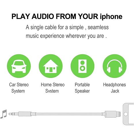 کابل تبدیل Lightning به AUX فون پلنت 120 سانتیمتر