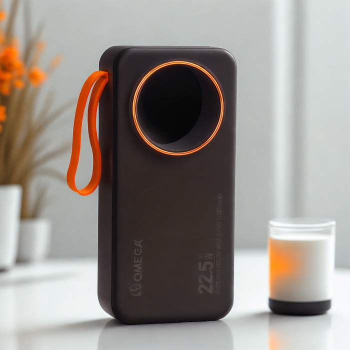 پاوربانک 30000 میلیآمپر امگا مدل PB3001 با 4 کابل شارژ داخلی