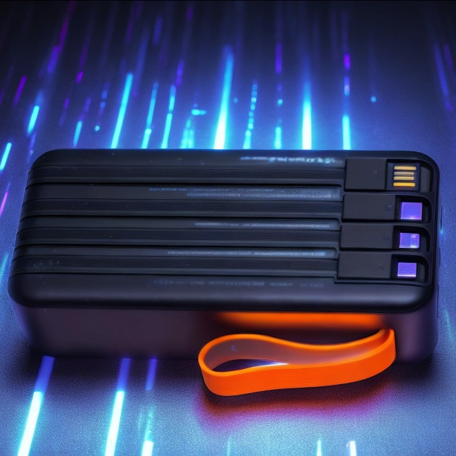 پاوربانک 30000 میلیآمپر امگا مدل PB3001 با 4 کابل شارژ داخلی