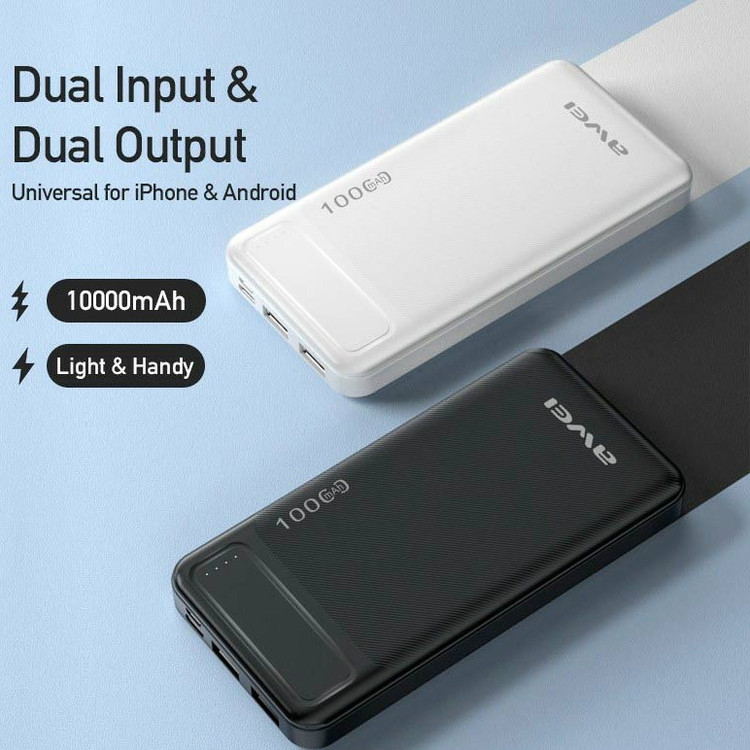 پاوربانک اوی مدل P5K ظرفیت 10000 میلیآمپر ساعت با شارژ سریع 2.1 آمپر