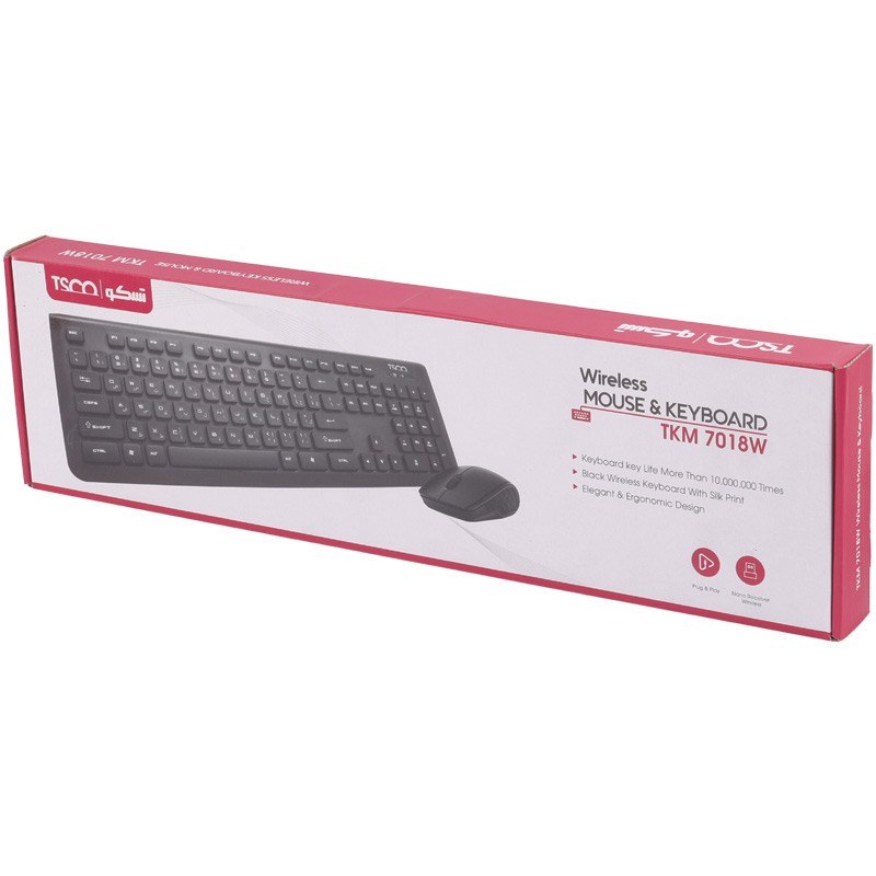 کیبوردو ماوس بی سیم تسکو مدل TKM 7018W