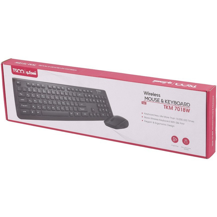 کیبوردو ماوس بی سیم تسکو مدل TKM 7018W